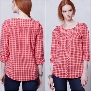 Anthropologie holding horses plaid shirt 4